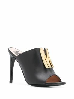 Moschino M-logo 100mm sandals