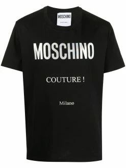 Moschino metallic logo print T-shirt