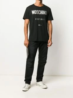 Moschino metallic logo print T-shirt