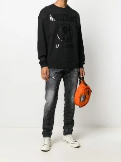 Moschino question mark Milano logo sweatshirt