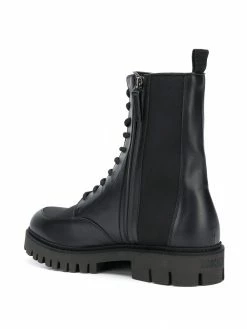 Moschino logo patch boots