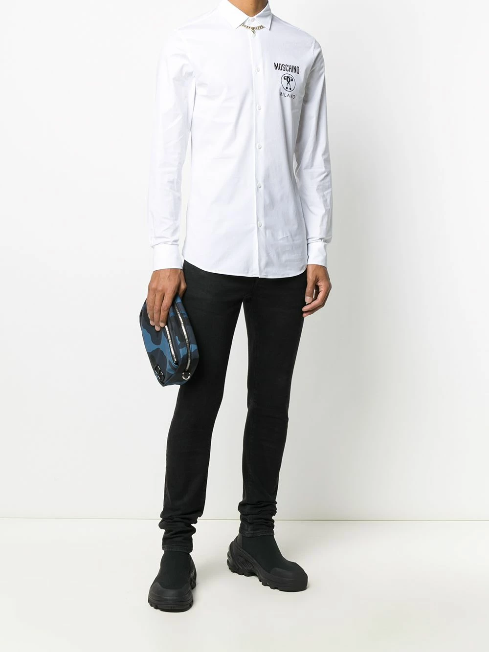 Wholesale โค๏ธ Moschino Double question mark print ๐ shirt โ 4 Moschino Double question mark print shirt