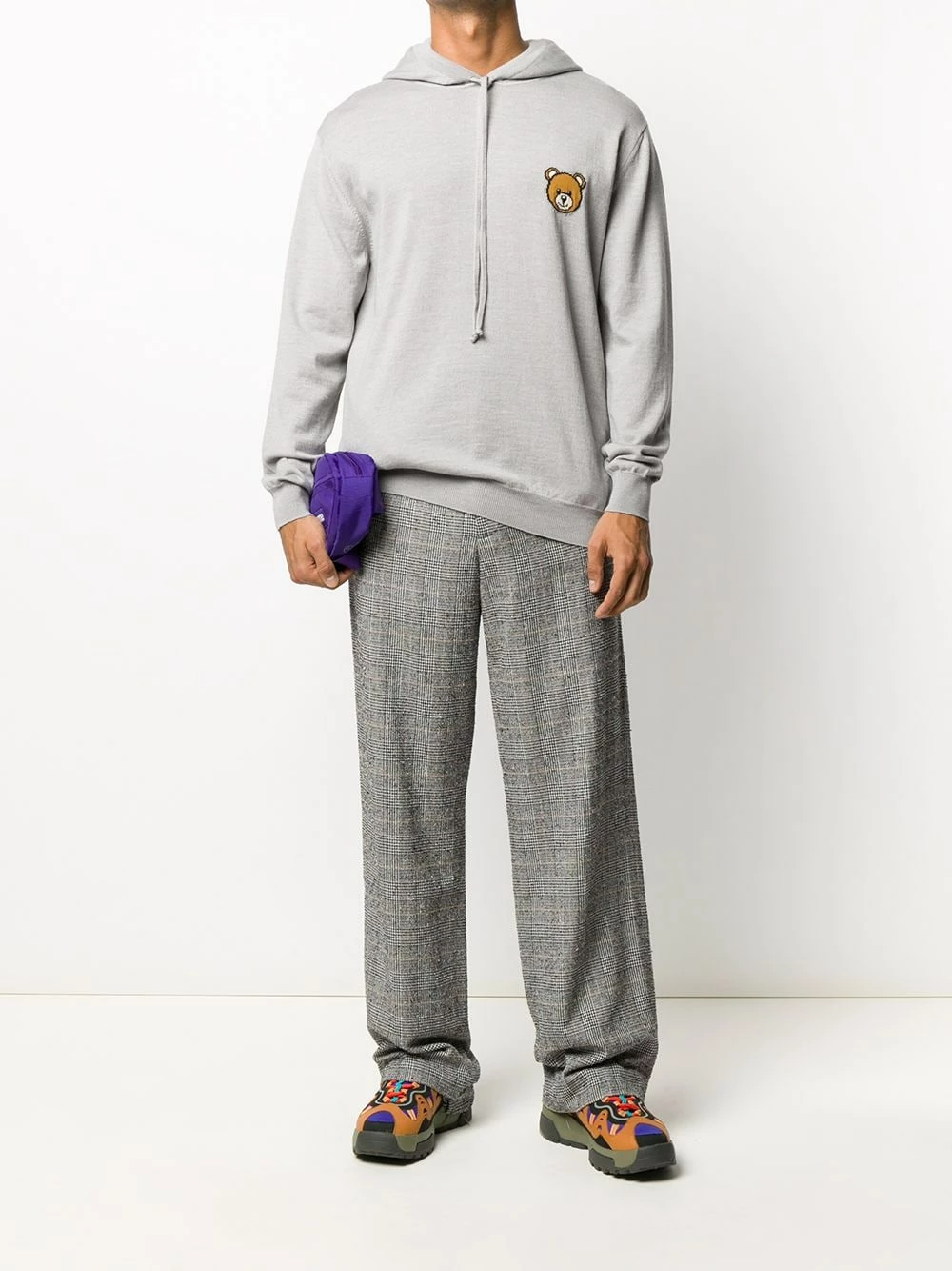 Coupon ⌛ Moschino Teddy Bear motif knitted hoodie ❤️ 4 Moschino Teddy Bear motif knitted hoodie