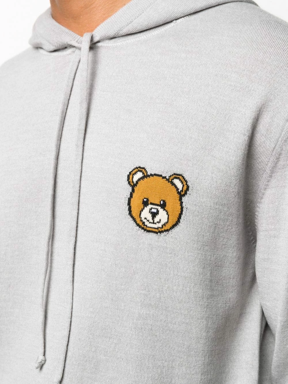Coupon ⌛ Moschino Teddy Bear motif knitted hoodie ❤️ 7 Moschino Teddy Bear motif knitted hoodie