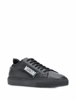 Moschino logo-patch low-top sneakers
