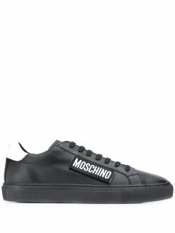 Moschino logo-patch low-top sneakers