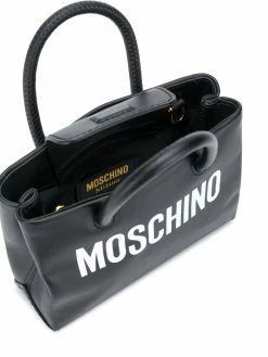 Moschino logo-print shoulder bag