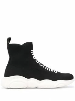 Moschino pull-on logo high-top sneakers