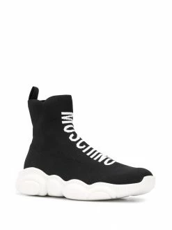 Moschino pull-on logo high-top sneakers