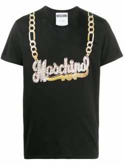 Moschino logo-chain print T-shirt
