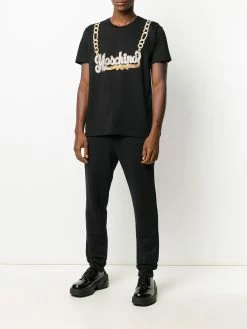 Moschino logo-chain print T-shirt