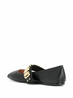Moschino lettering logo ballerina shoes