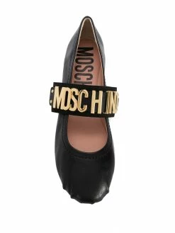 Moschino lettering logo ballerina shoes