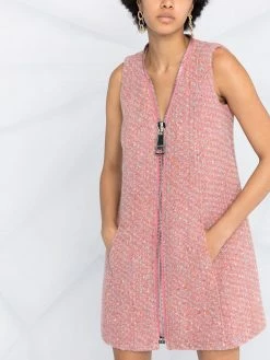 Moschino sleeveless tweed dress