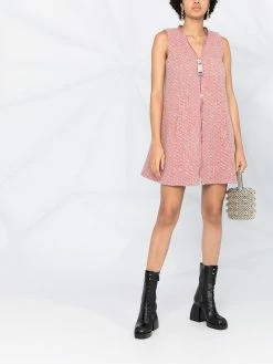 Moschino sleeveless tweed dress