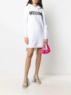 Moschino logo detail hooded dress