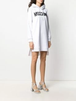 Moschino logo detail hooded dress