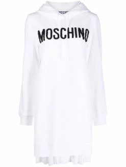 Moschino logo detail hooded dress