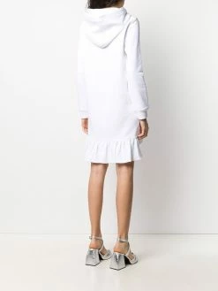 Moschino logo detail hooded dress