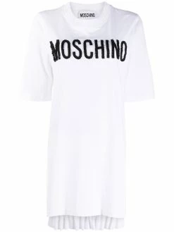 Moschino logo asymmetric T-shirt