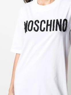 Moschino logo asymmetric T-shirt