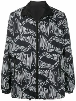 Moschino reversible warped logo jacket