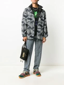 Moschino reversible warped logo jacket