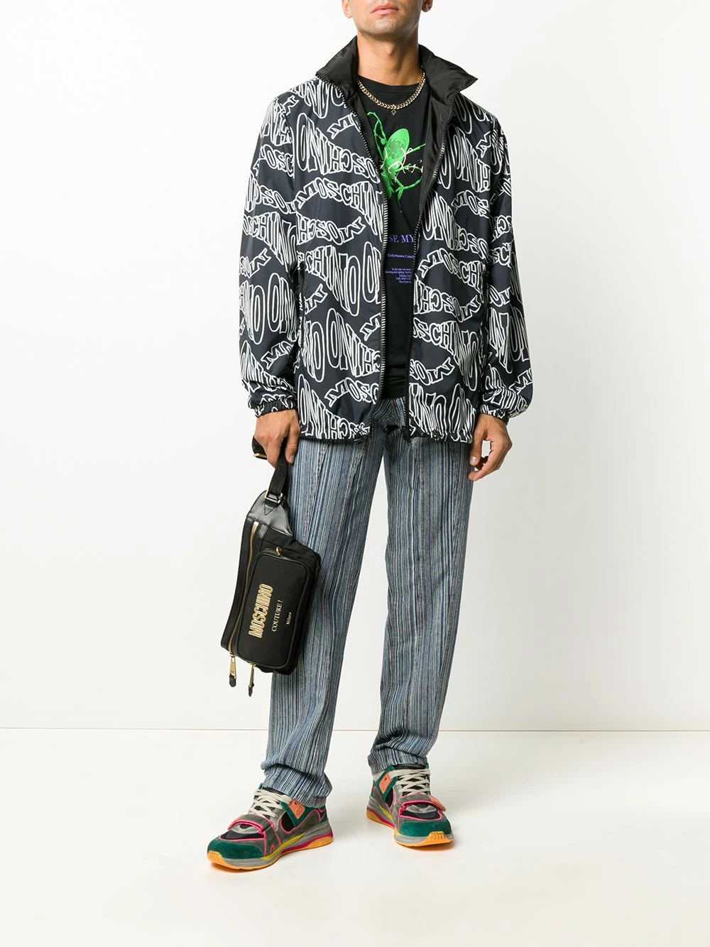 Brand new π Moschino Reversible warped logo jacket π 4 Moschino reversible warped logo jacket