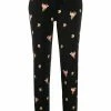 Moschino floral embroidery straight-leg trousers