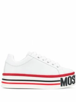 Moschino rubberised logo platform sneakers