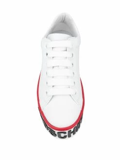 Moschino rubberised logo platform sneakers