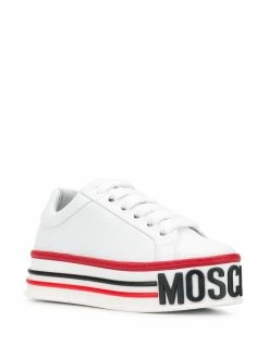 Moschino rubberised logo platform sneakers