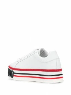 Moschino rubberised logo platform sneakers