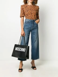 Moschino slogan printed shoulder bag