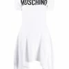 Moschino logo pleated dress