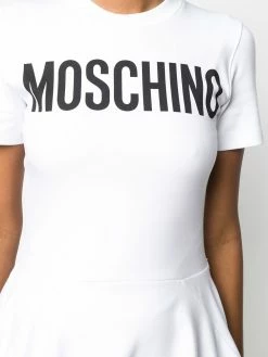 Moschino logo pleated dress