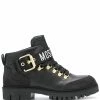 Moschino leather lace-up boots