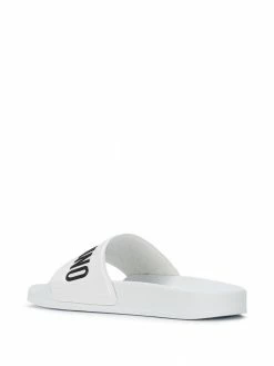 Moschino logo-print pool slides