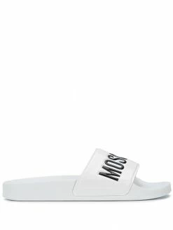 Moschino logo-print pool slides