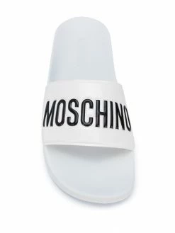 Moschino logo-print pool slides