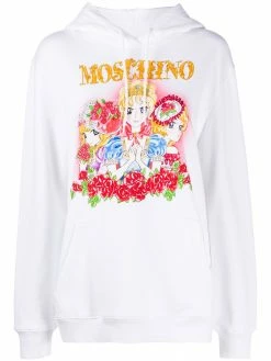 Moschino fantasy print cotton hoodie