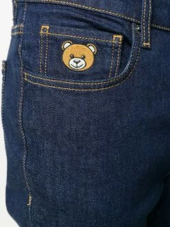 Moschino Teddy Bear patch jeans