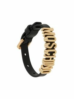 Moschino adjustable logo plaque bracelet