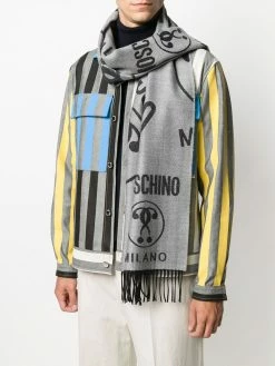 Moschino woven logo scarf
