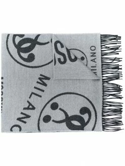 Moschino woven logo scarf
