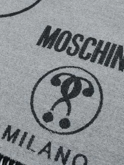 Moschino woven logo scarf