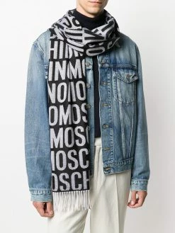 Coupon โญ Moschino Logo lettering scarf ๐ 6 Moschino logo-lettering scarf
