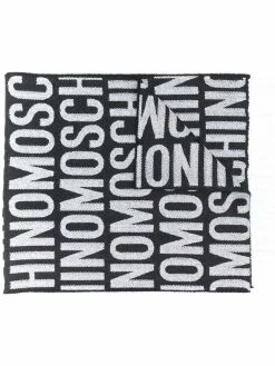 Moschino logo-lettering scarf