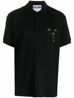 Moschino Double Question Mark print polo shirt