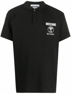 Moschino Double Question Mark short-sleeve polo shirt